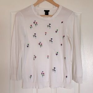 Feminine lightweight 3/4 sleeve sweater